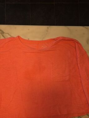 aerie women's Coral Short Sleeve Crewneck crop